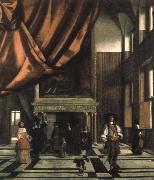 Pieter de Hooch interior of the burgomasters council chamber china oil painting reproduction